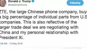 川普再发推：中兴是美国公司的“大客户”