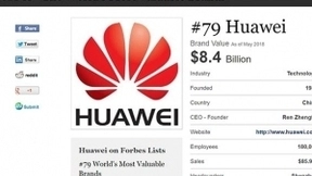 福布斯最具价值品牌榜出炉：华为成中国唯一上榜企业