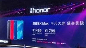 荣耀8X发布：麒麟710+91%屏占比 千元旗舰1399元起售