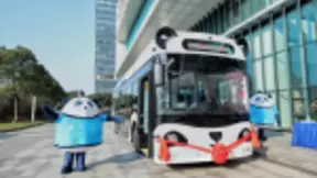 江苏首辆人工智能公交车常州科教城上路测试