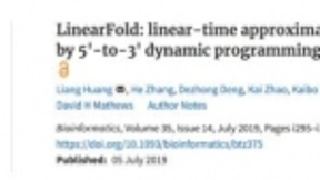 百度向科研机构免费开放世界上现有最快的RNA结构预测网站及算法