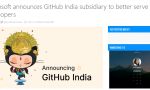 外媒：微软宣布在印度成立GitHub子公司