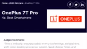 突围：一加7T Pro斩获GSMA“最佳智能手机”奖项