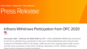 优先考虑员工的健康和安全，Infinera宣布退出OFC 2020