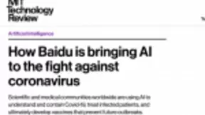 MIT科技评论发布百度AI战疫成果 全球疫情升级凸显“中国经验”