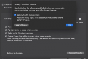 macOS新测试系统发布：加入电池健康管理功能