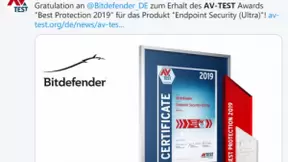 AV-Test和AV-C公布2019全球企业杀毒软件排行榜-Bitdefender排名第一