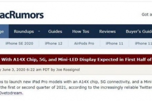 新款iPad Pro曝光：搭载A14x仿生芯片 支持5G