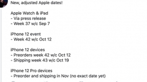 消息称iPhone 12或10月中旬发布