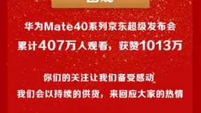 速度惊人，华为Mate 40京东手机28秒售罄