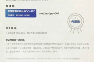 亚信科技“智测云”100%通过率获中国信通院首批DevOps评估最高级认证