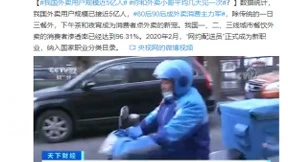 我国外卖用户规模近5亿人 80后90后成消费主力军