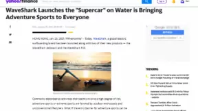 WaveShark革命性水上运动新品上市 引全球媒体关注报道