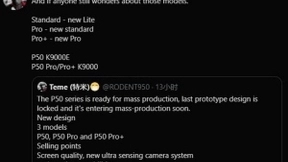 爆料称华为P50系列准备进入量产阶段 或于下个月发布