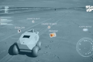 沙滩机器人BeachBot利用人工智能清除海滩上的烟头