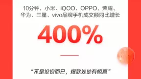 手机消费里的“中国味儿” 京东11.11晚8点小米华为荣耀同比均增400%