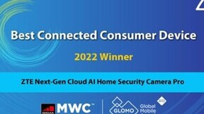 中兴通讯新一代云AI家庭看护摄像头Pro荣获GLOMO最佳互联消费设备奖