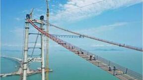 “世界海中最高猫道”极限挑战赛圆满举行，中国联通携手华为海上5G基站成功护航