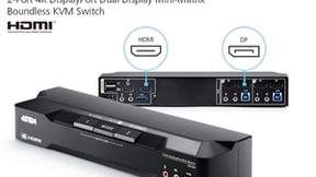 启动桌面生产力，ATEN迷你矩阵式无边快切4K切换器