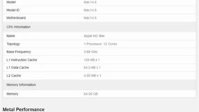 M2 Pro、Max图形处理器跑分曝光：较前代提升34.1% 媲美M1 Ultra