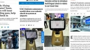 阿联酋航空引入特斯联机器人，简化机场登机手续办理