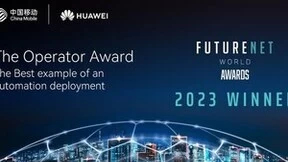 中国移动携手华为斩获FutureNet World 2023年度“运营商大奖”