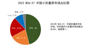 OPPO国内小折叠市场占比46%，稳居第一