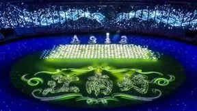 中润光电6000平方透明网慕屏助力亚运闭幕式