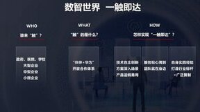 华为：每个企业都能“一触即达”数智世界