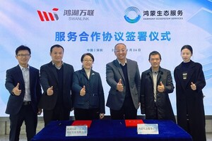软通动力子公司鸿湖万联与鸿蒙生态服务公司签署战略合作协议