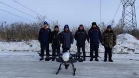 国网黑龙江超高压公司开展氢能源长航时多旋翼无人机低温巡检作业