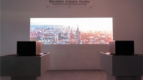 CES 2024海信展出投影黑科技：AI自动无缝拼接大屏