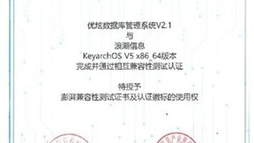 优炫数据库与KeyarchOS完成浪潮信息澎湃技术认证