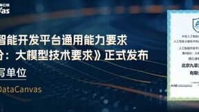 《大模型技术要求标准》重磅发布，九章云极DataCanvas公司助力我国大模型技术发展