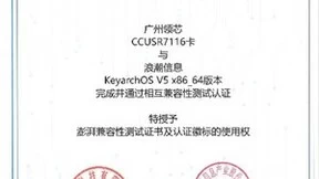 广州领芯RAID卡与浪潮信息云峦KeyarchOS完成澎湃技术认证