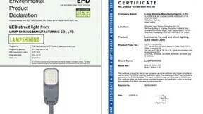 TÜV南德助蓝赛明发布LED路灯环境产品声明 为其颁发ZHAGA-D4I证书