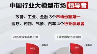 沙利文：最新中国工业大模型市场份额发布，华为云位列行业第一