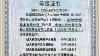 唯一通过三项能力测评，华为云获得大模型服务能力领先评级