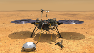 NASA的轨道飞行器在火星上捕捉到了洞察号无人着陆探测器的最后一张图像