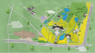 景区国风手绘地图，一站式精准导航，携手积木易搭为瞿上田园景区打造智慧景区导航系统