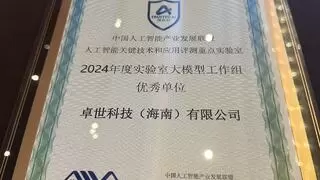 卓世科技荣获工信部2024年度实验室大模型工作组优秀单位