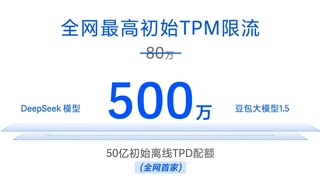 在火山引擎用DeepSeek，更稳更快：500万TPM、30ms低延迟