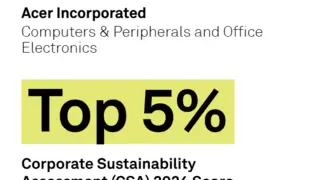 标普全球发布《可持续发展年鉴》：宏碁位列前5%