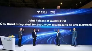 中国电信与中兴通讯携手突破！全球首个C+L一体化80x800G WDM现网试点