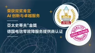 第一线DYXnet连获亚太史蒂夫®金奖与T-Systems零故障殊荣