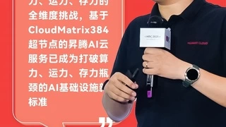 华为云：CloudMatrix384突破大模型训推瓶颈，加速行业智能化跃迁
