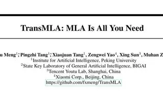 最高10倍加速！北京大学联合腾讯优图实验室将 GQA 改造成 MLA形式