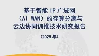 中国信通院标准所联合发布《基于智能IP广域网（AI WAN）的存算分离与云边协同训推技术研究报告（2025年）》