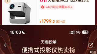 天猫魔屏C3 Max登顶千元投影热销第一，定义高亮“真AI投影”新标杆
