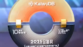 浪潮KaiwuDB荣获2025中国大数据产业年度国产化优秀代表厂商